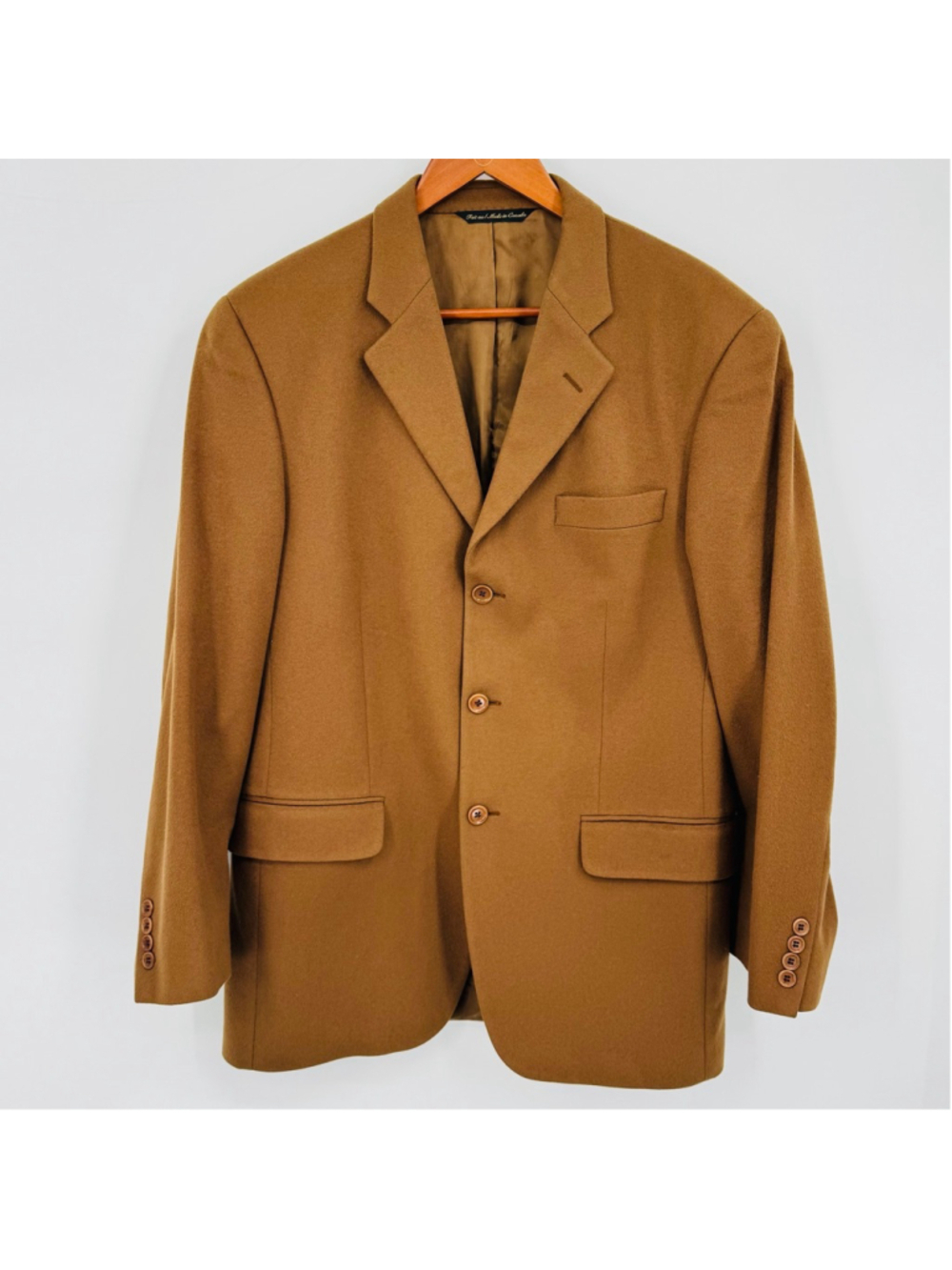Loro Piana Cashmere Jack Victor Tan Brown Sagewood Blazer 41R